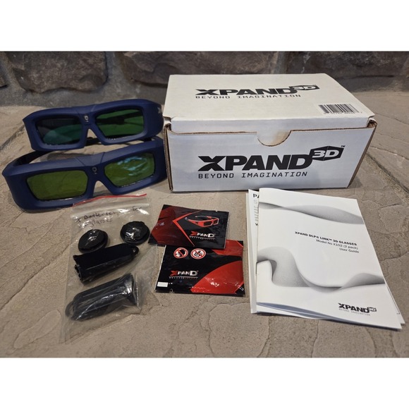 XPAND DLP LINK 3D GLASSES 2 Pack Model X102 Beyond Imagination 3D T.V. Viewing